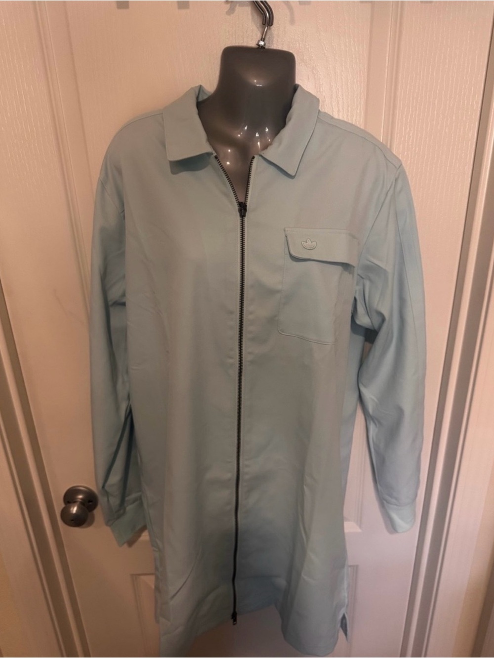 adidas Pale Blue Lightweight Zip-Up dress/jacket